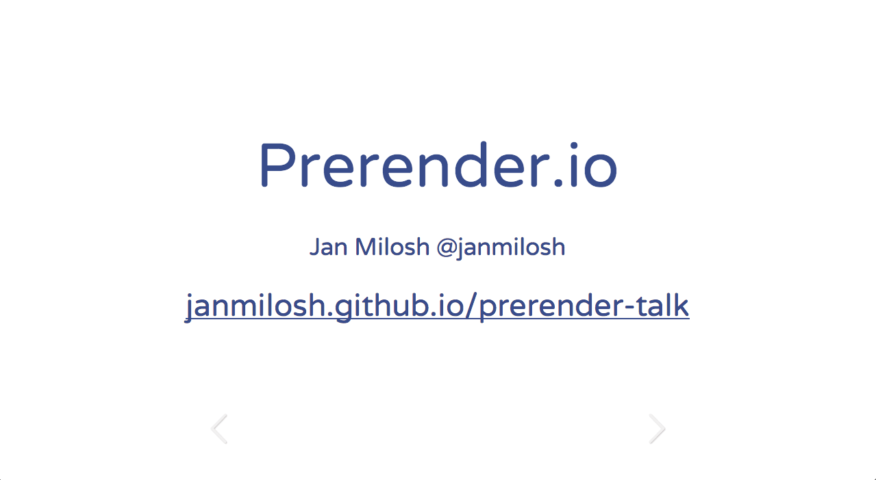 Prerender.io presentation
