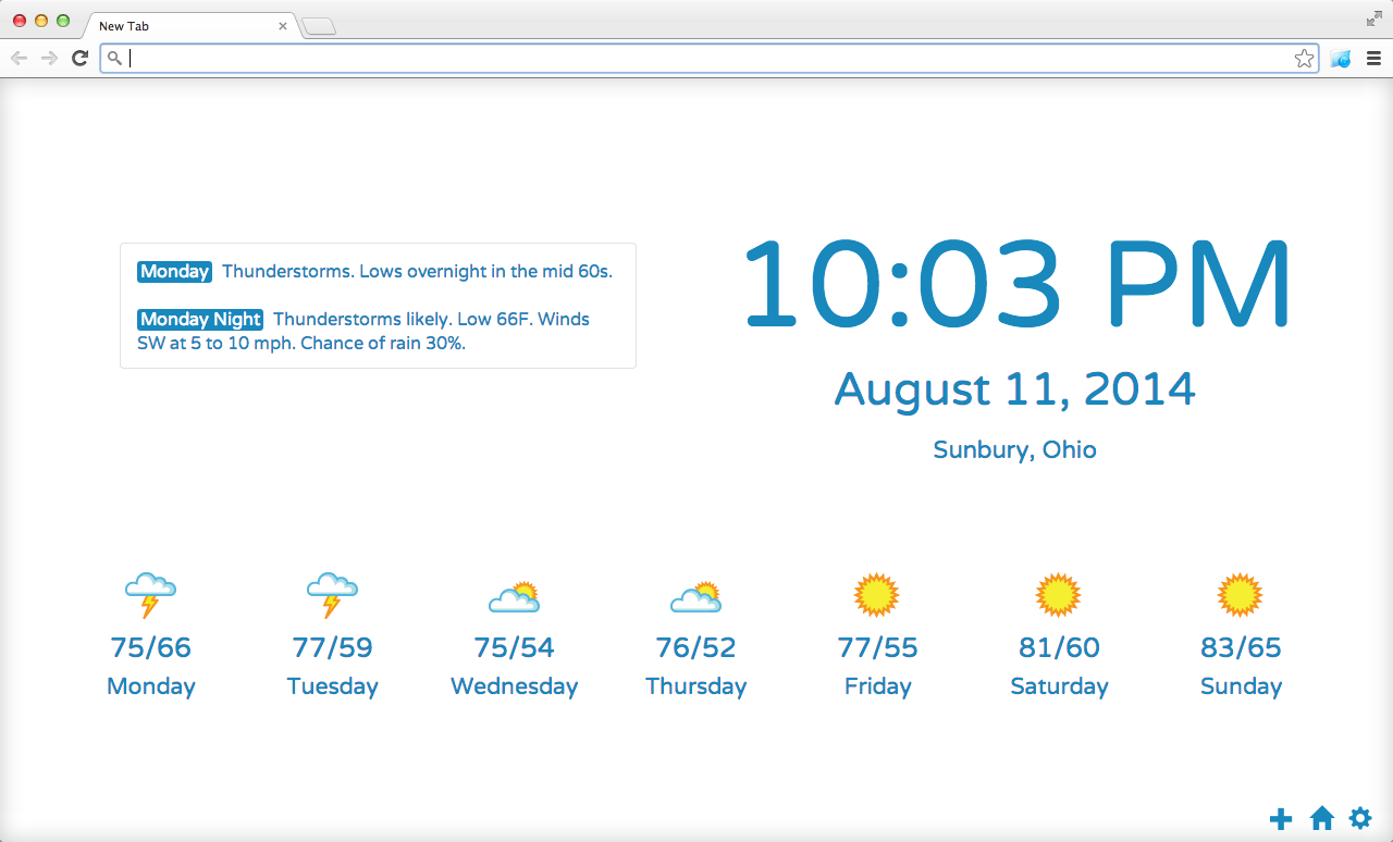 Weather Chrome Extension App.